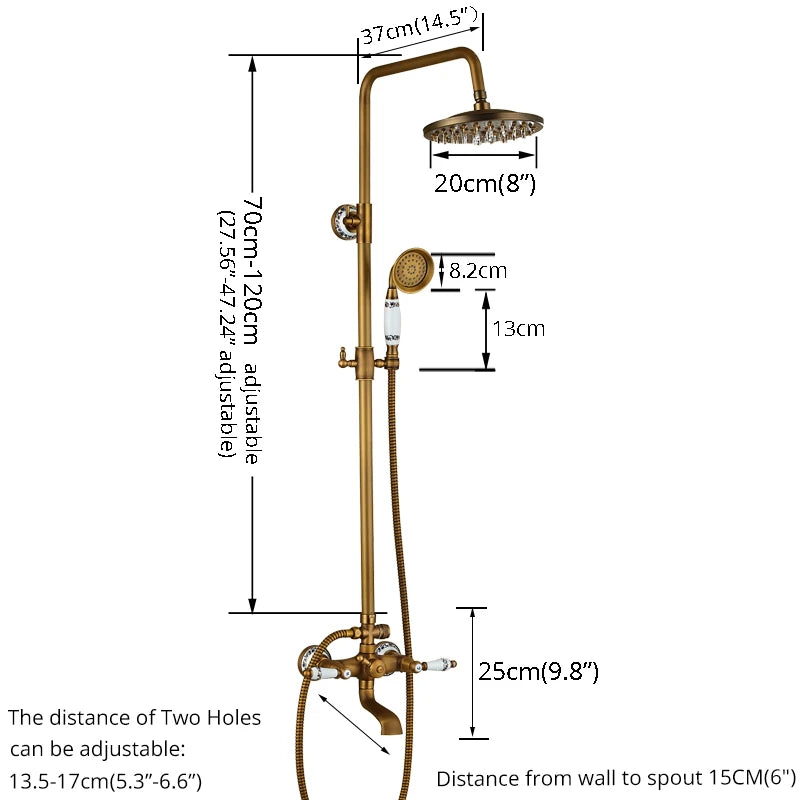 Antique Brass Shower Faucet