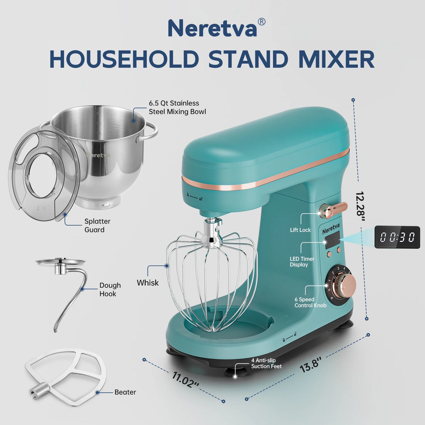 Stainless Steel Electric Stand Mixer