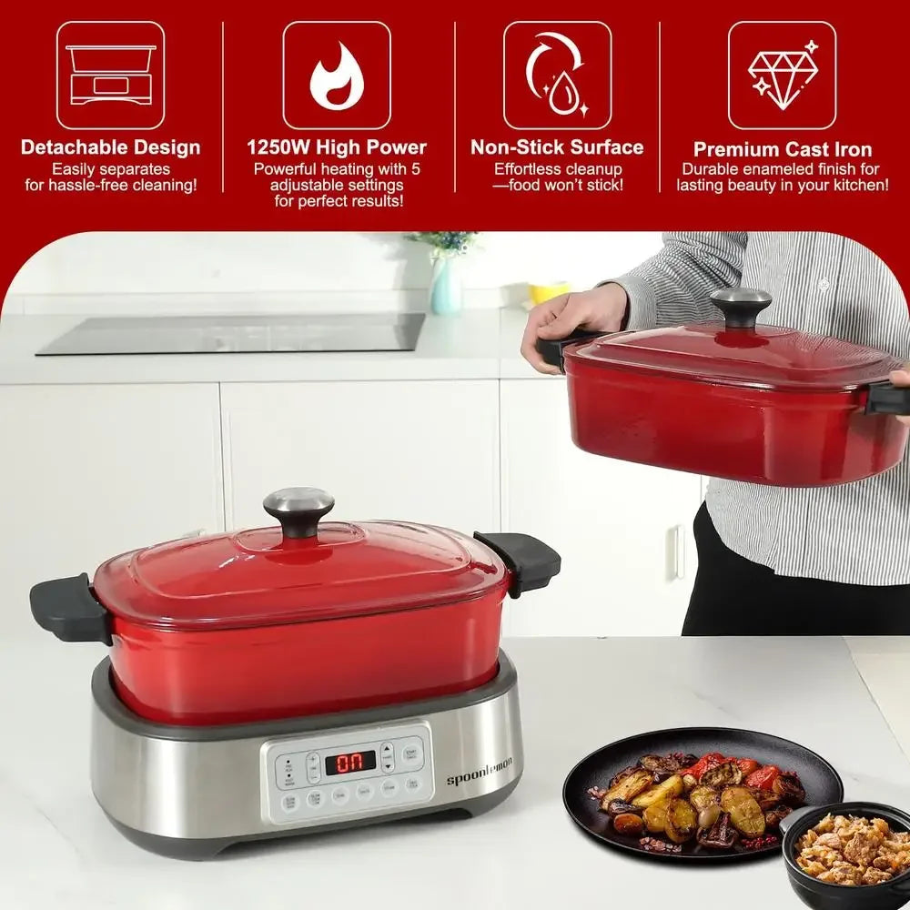5.8QT Electric Dutch Oven Multi-Cooker