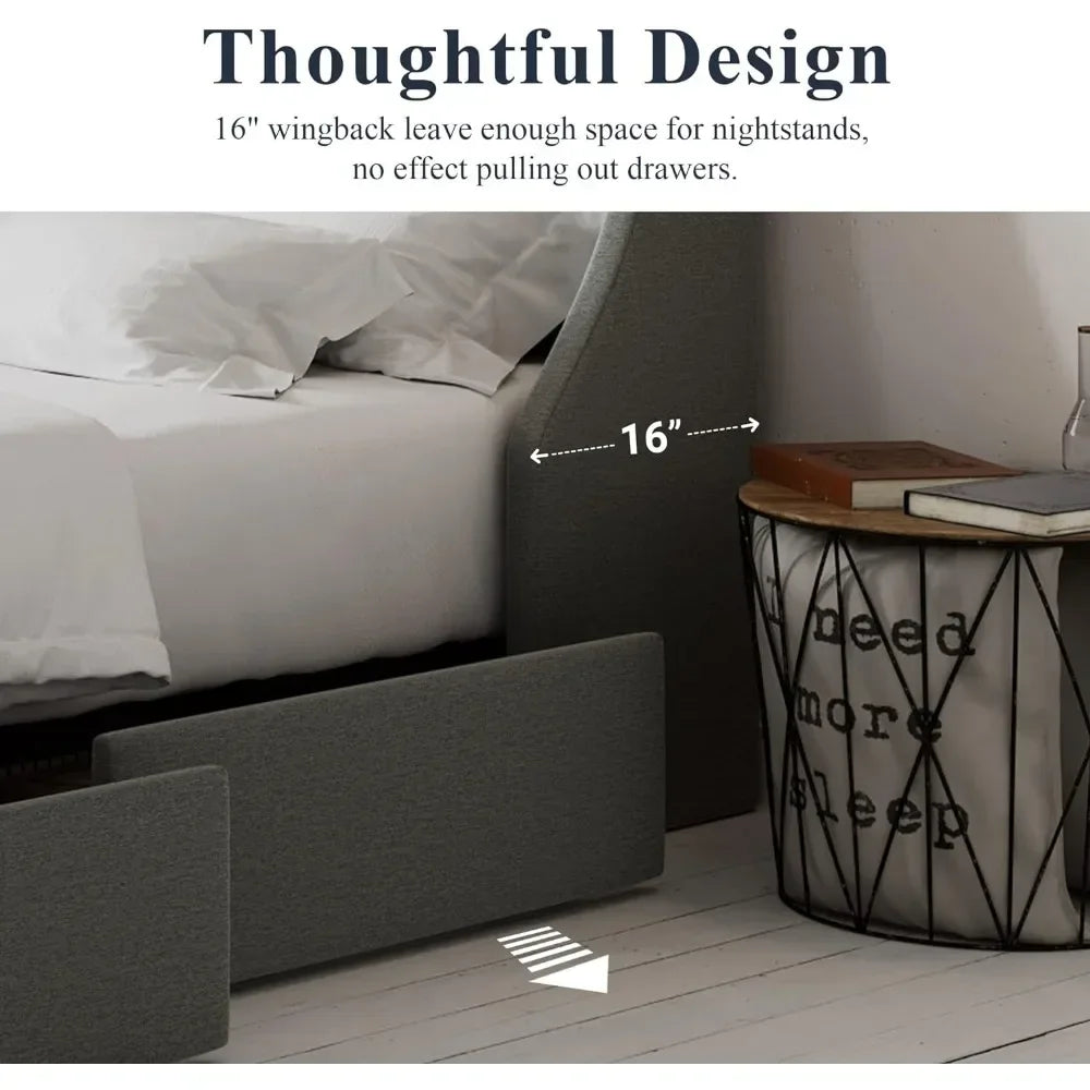 Bed Frame With Storage Drawers