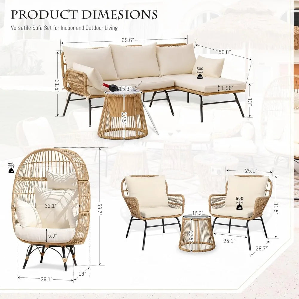 Wicker Patio Furniture Set