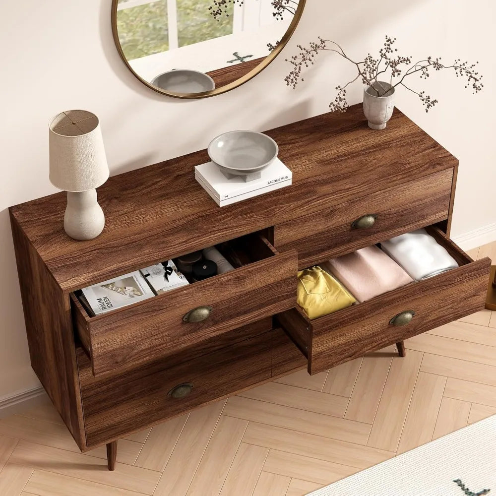 6 Drawer Wood Dresser