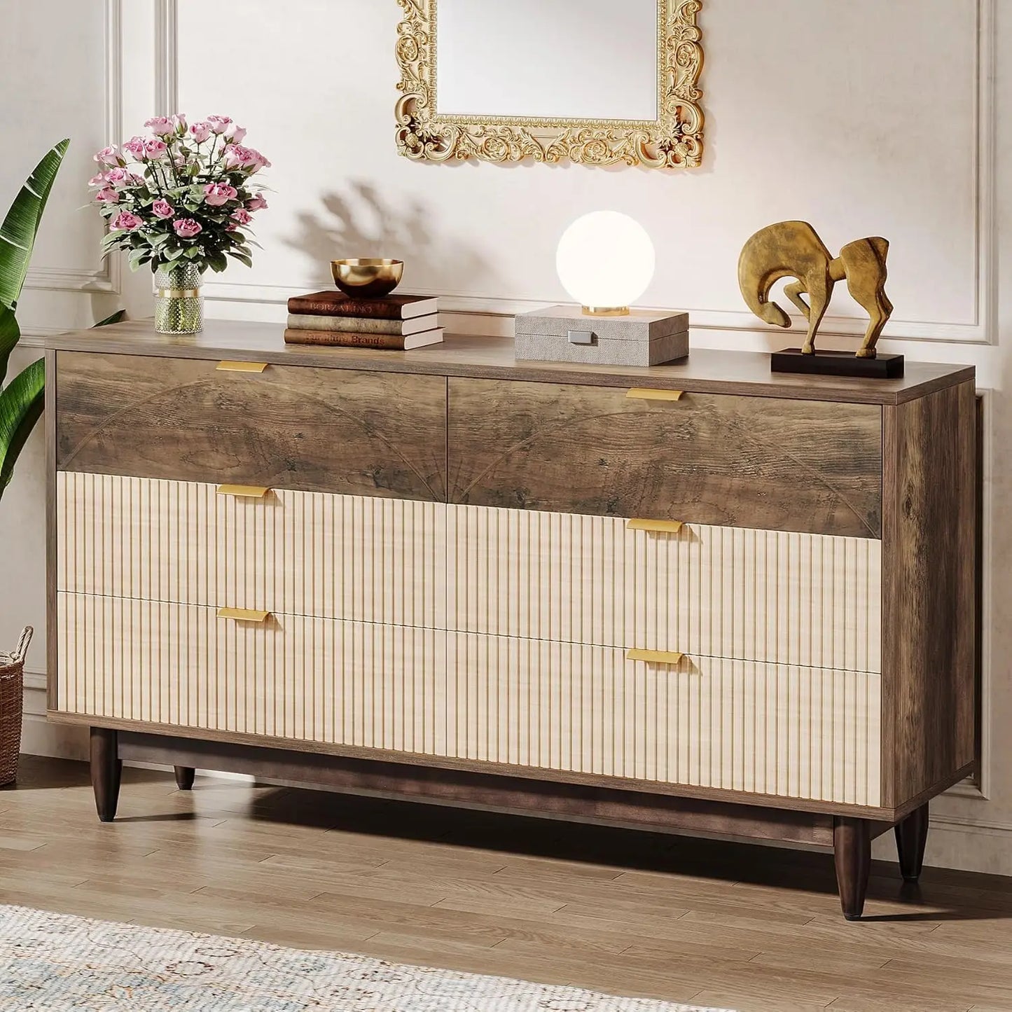 55 Inch 6 Drawer Dresser