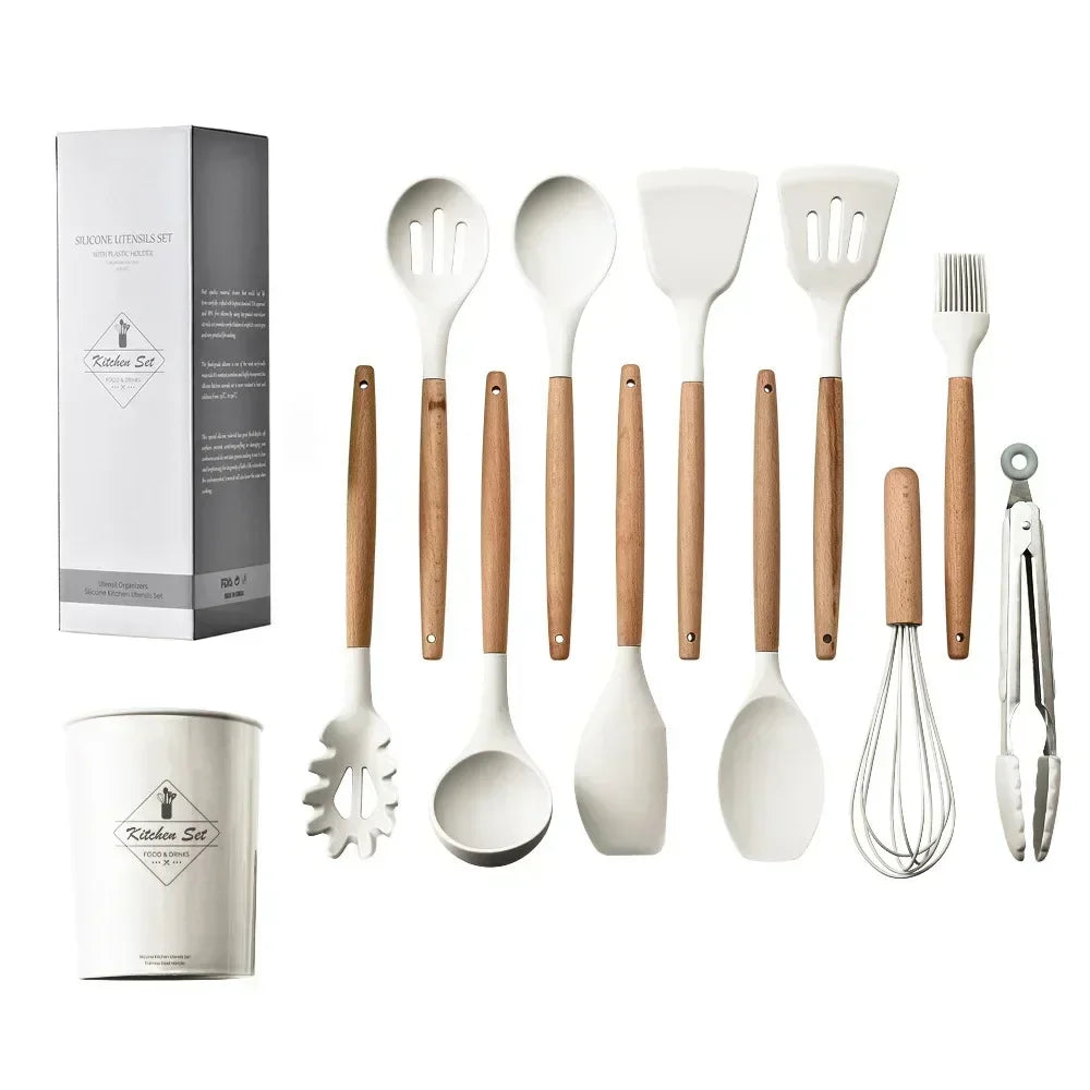 12PCS Silicone Kitchen Cookware Utensils