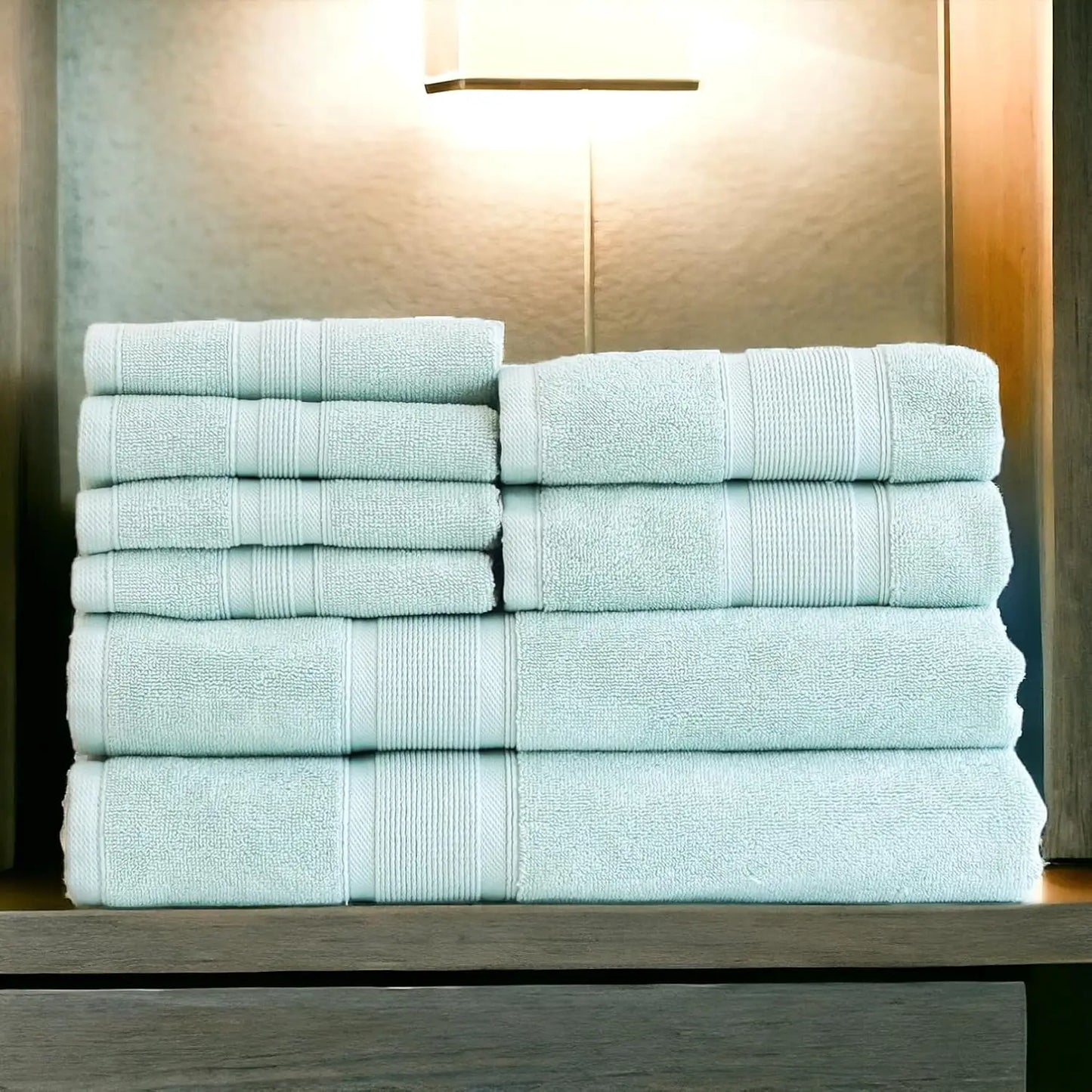 100% Cotton 8 Piece Bathroom Towel Set