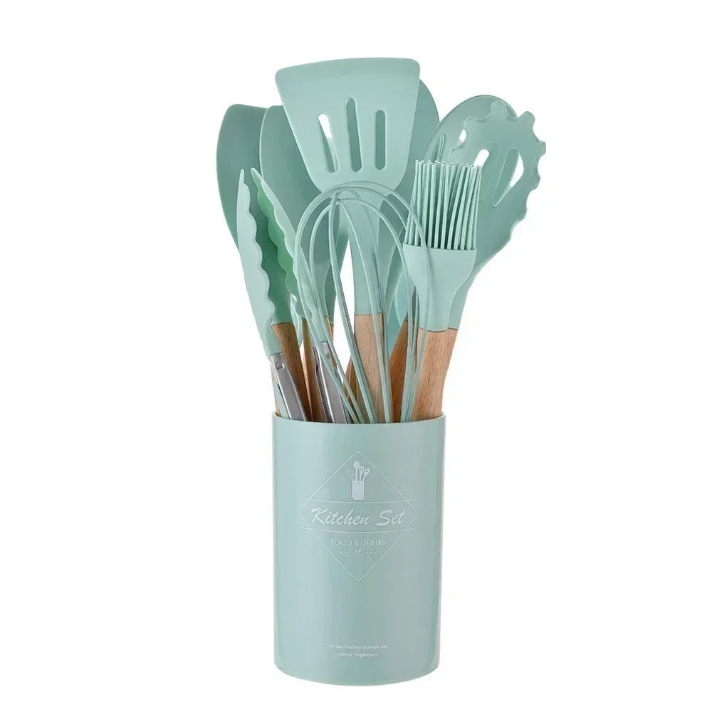 12PCS Silicone Kitchen Cookware Utensils