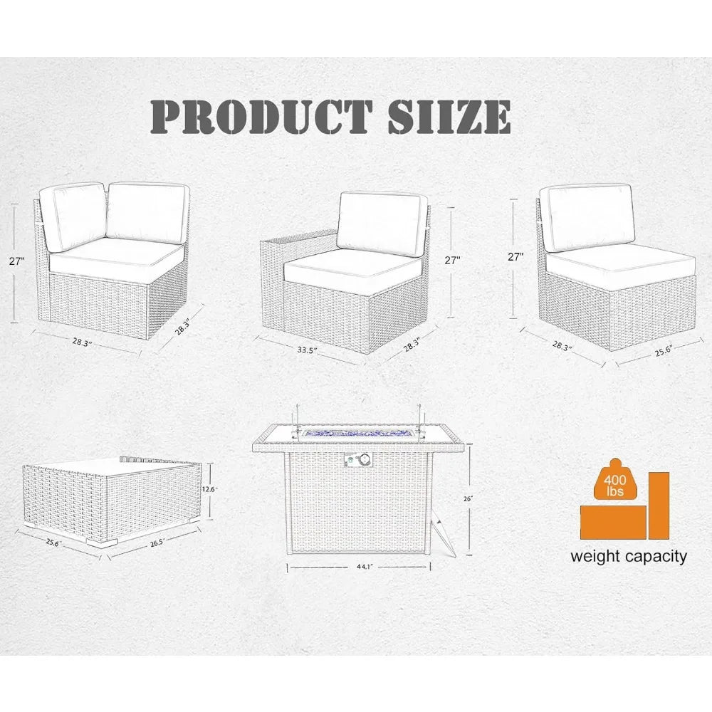 7 Piece Patio Furniture Set