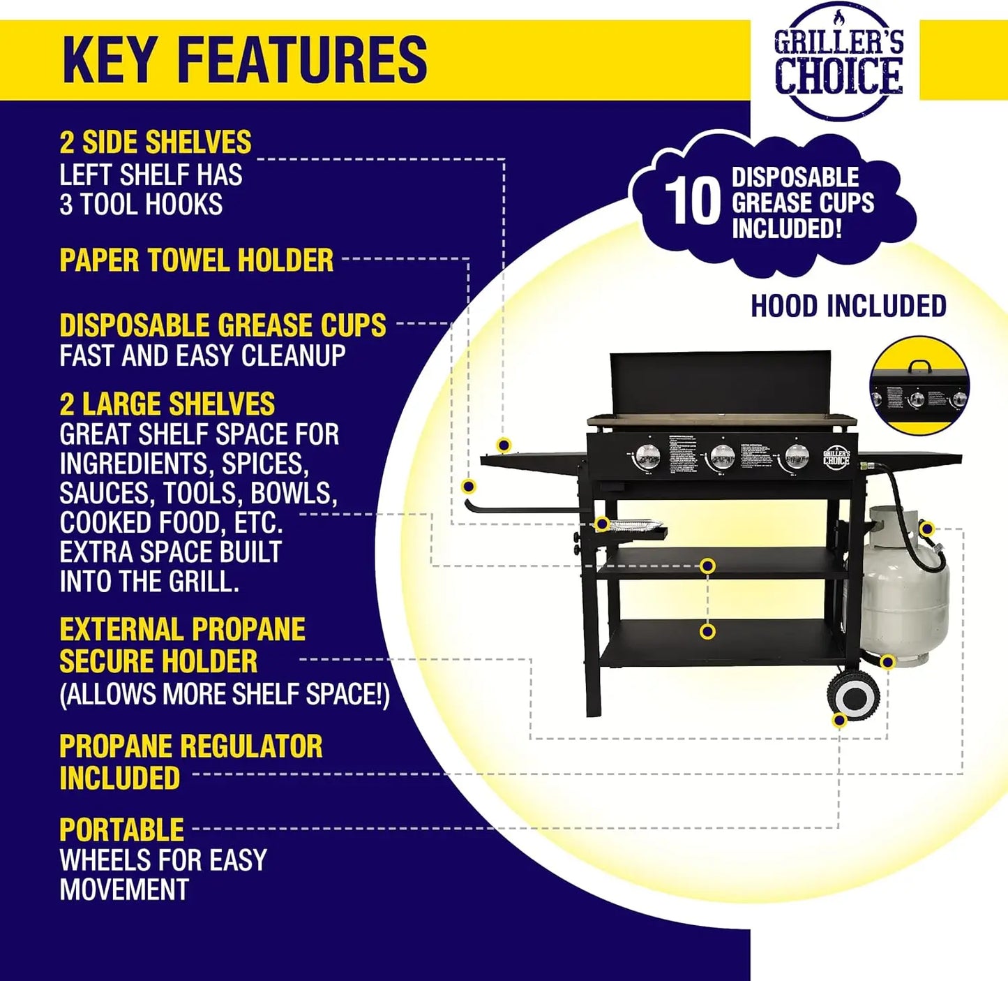 Outdoor Griddle Propane Grill