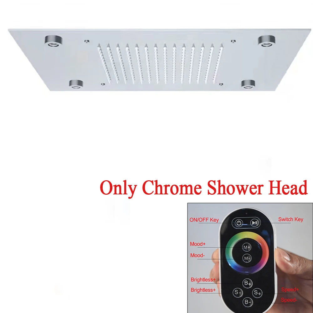 LED Thermostatic Modern Ceiling Shower