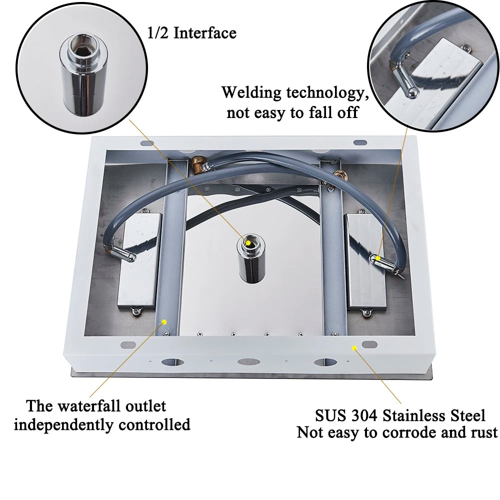 LED Thermostatic Modern Ceiling Shower