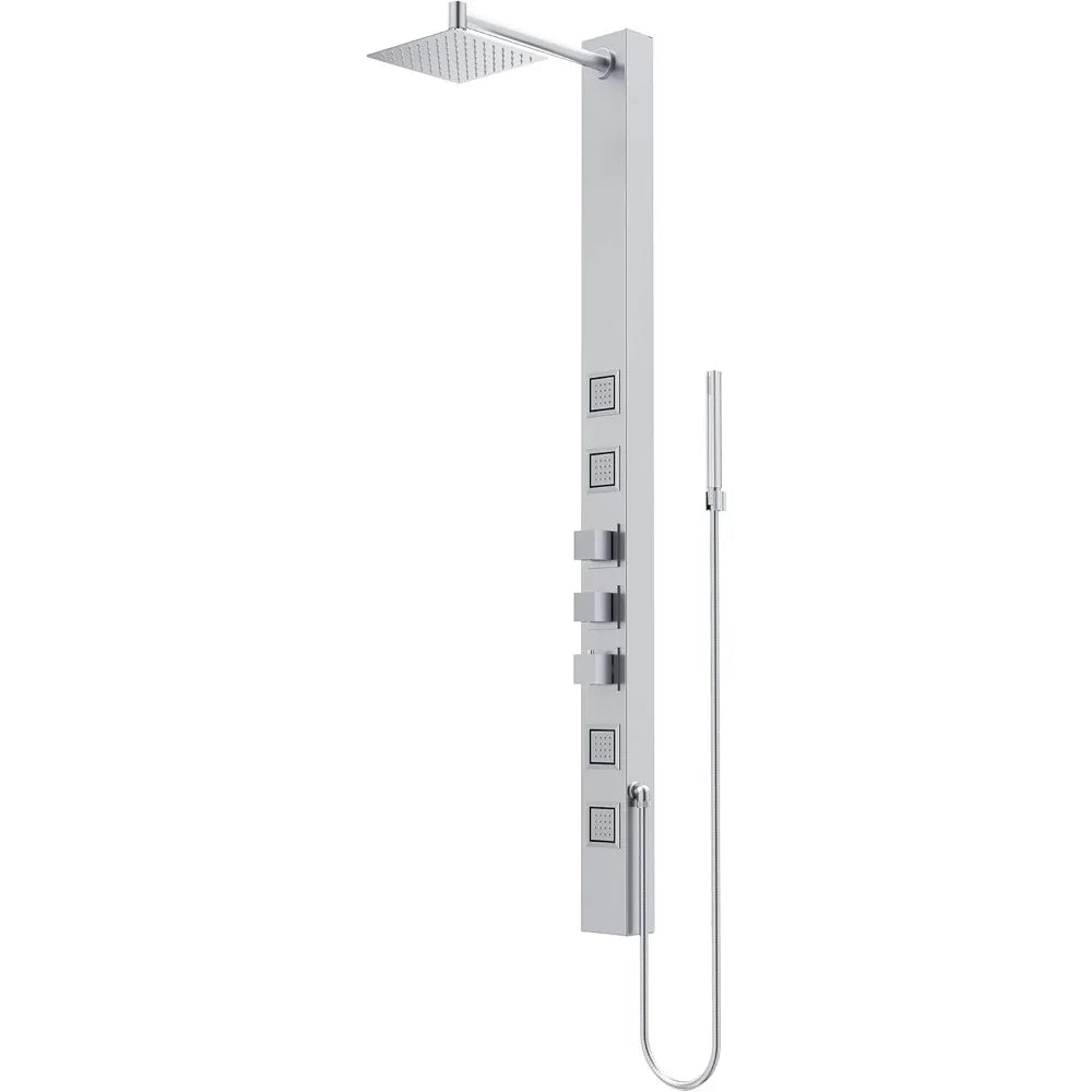 20"x58" Jet Stainless Steel Shower Panel
