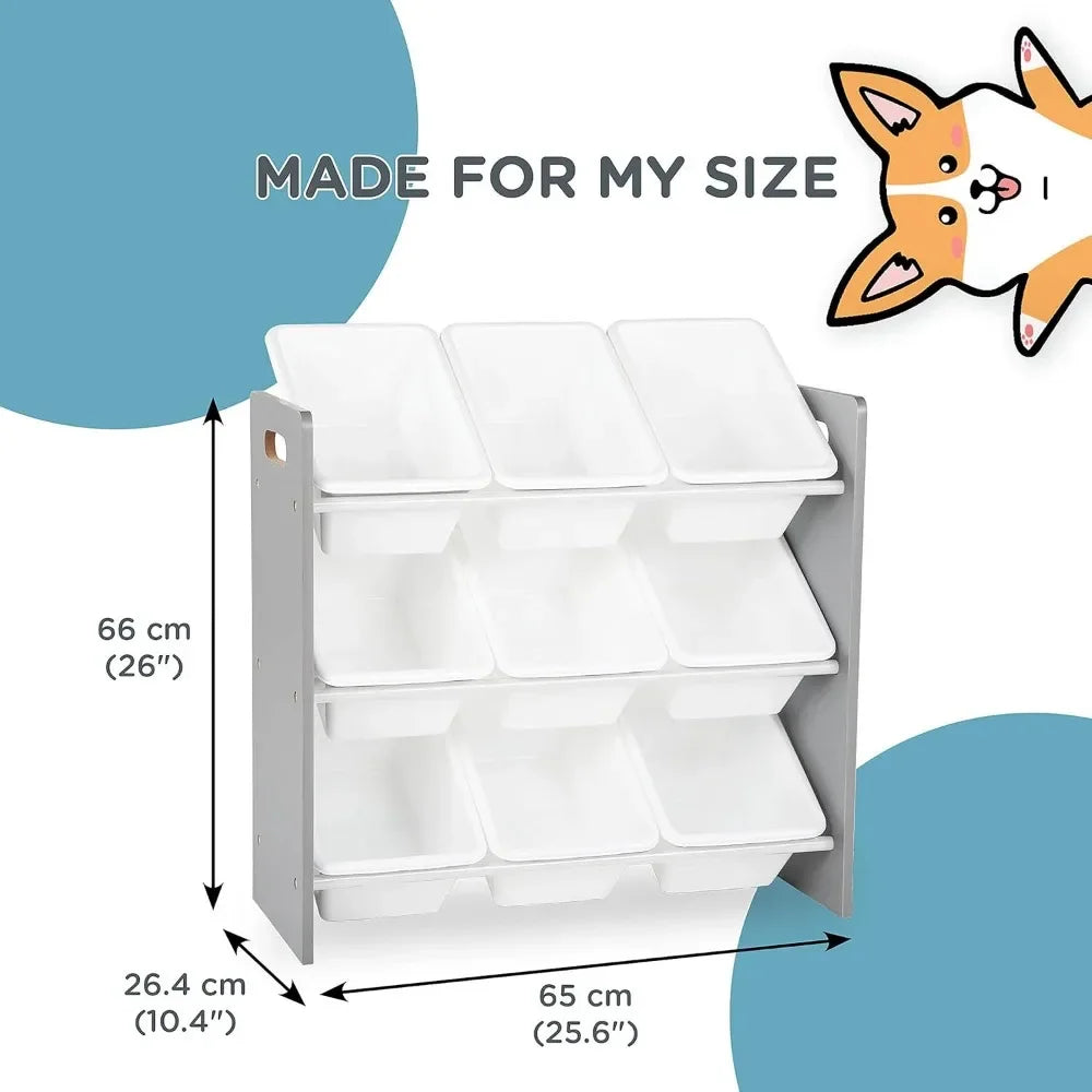 Grey & White Toy Organizer