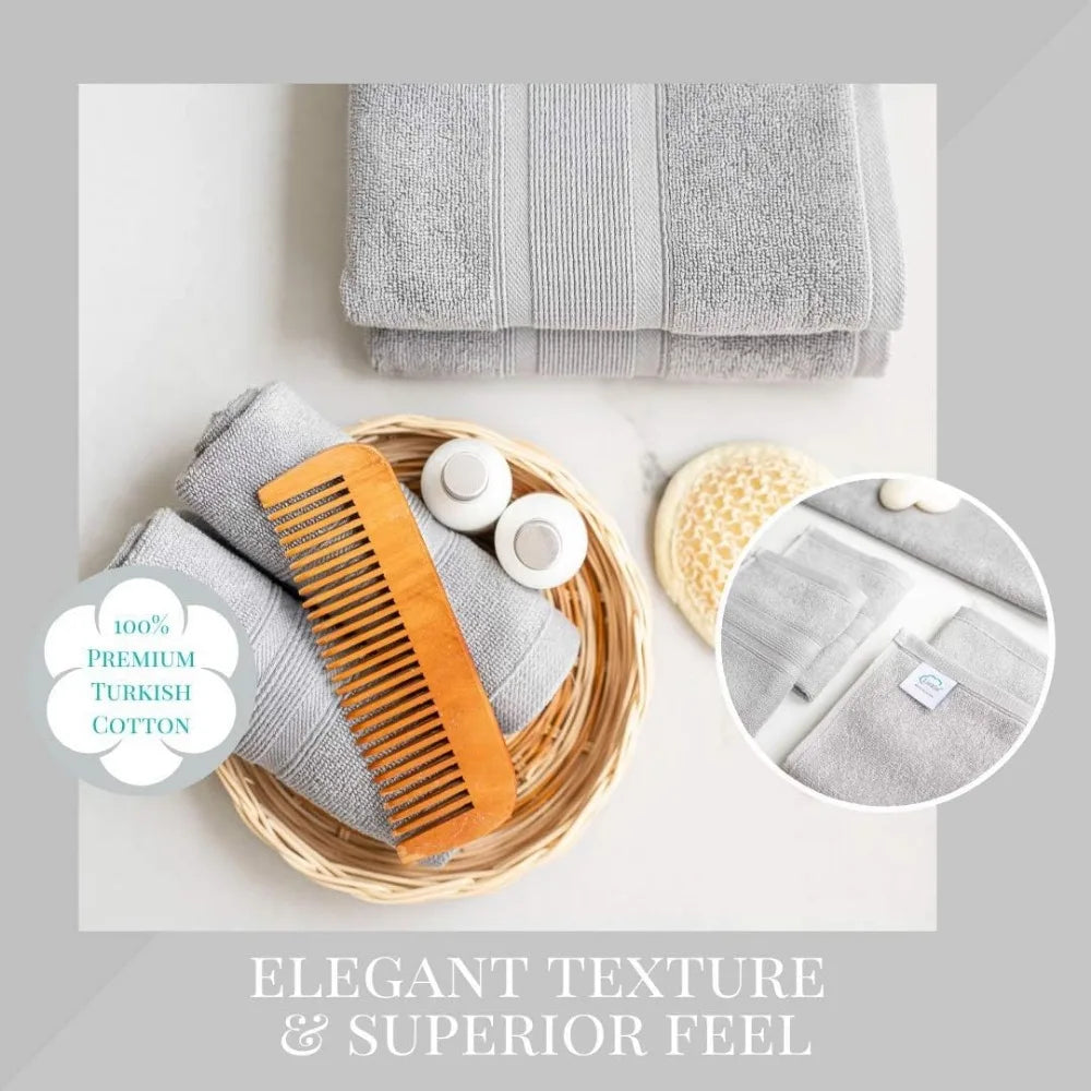 100% Cotton 8 Piece Bathroom Towel Set