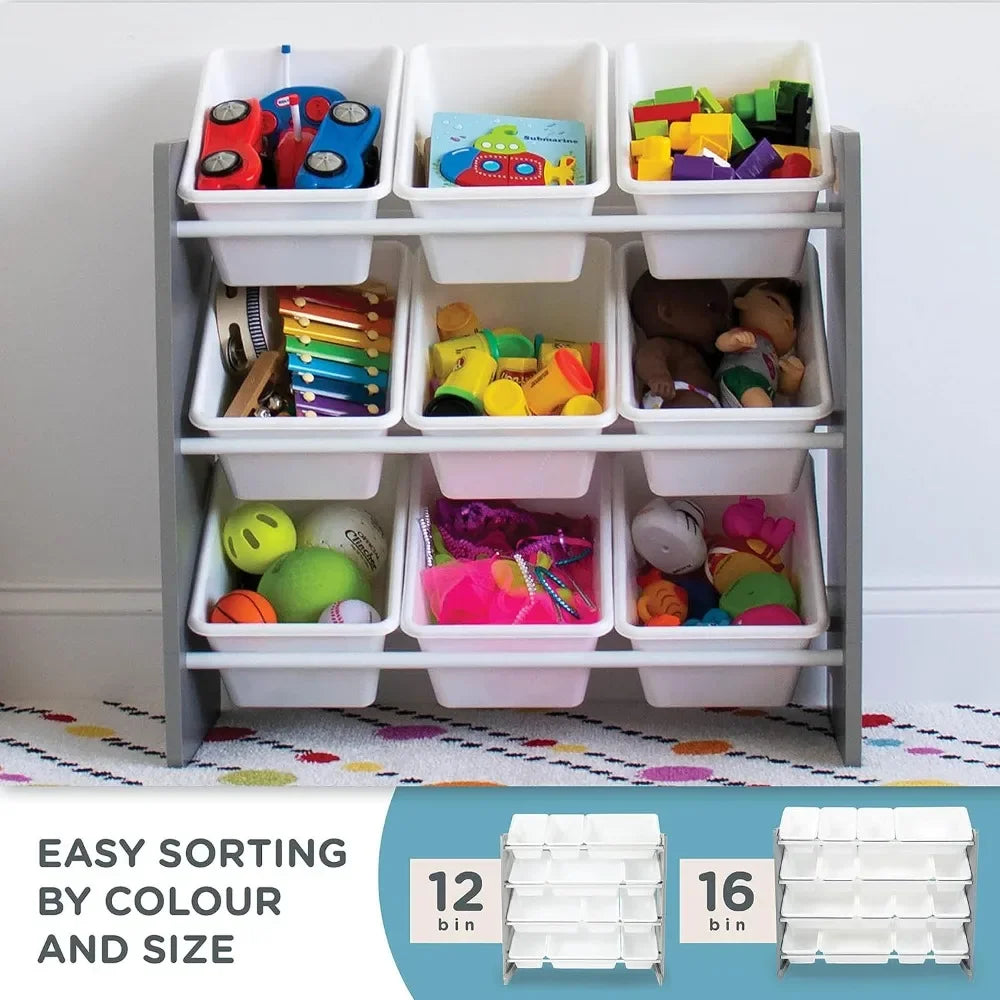 Grey & White Toy Organizer