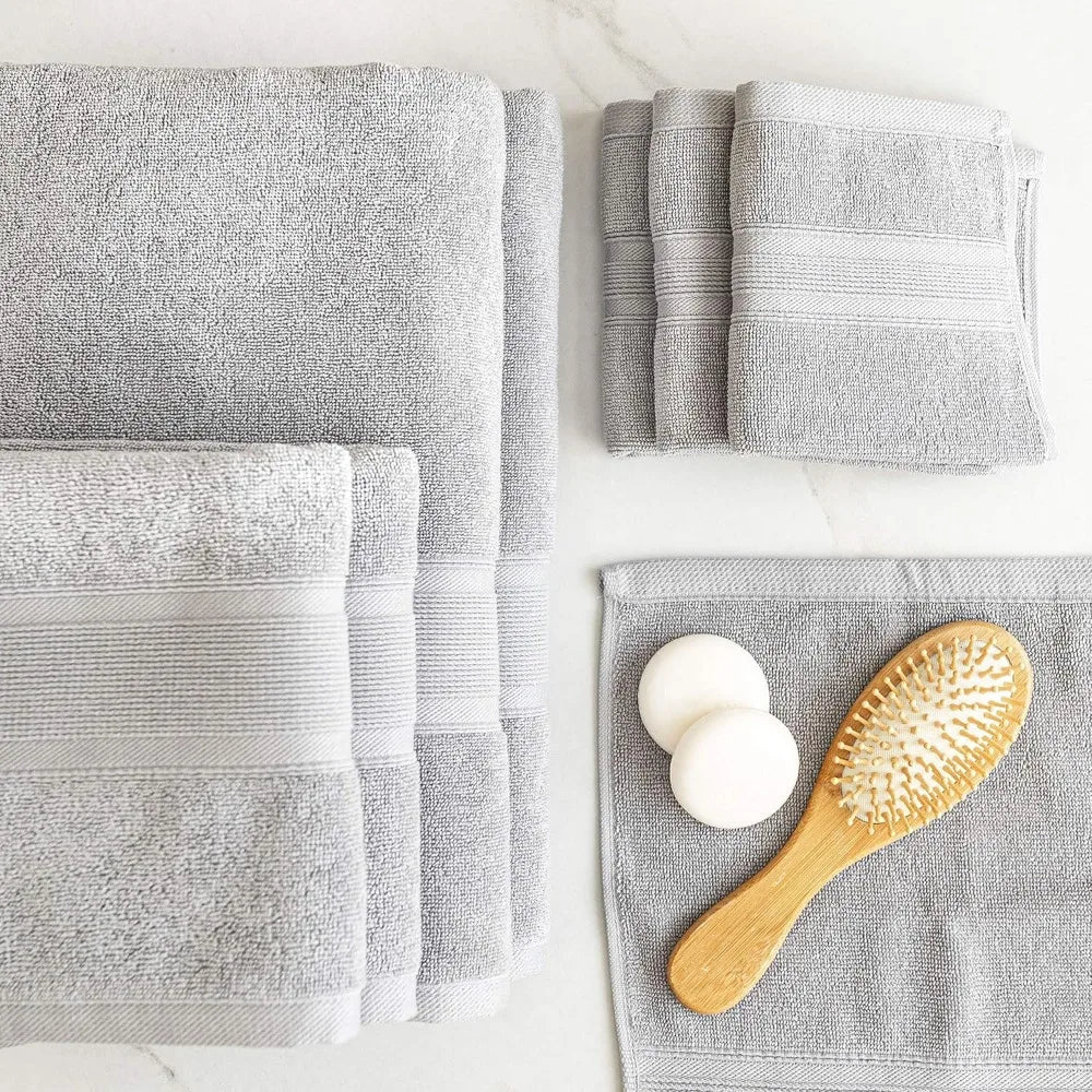 100% Cotton 8 Piece Bathroom Towel Set
