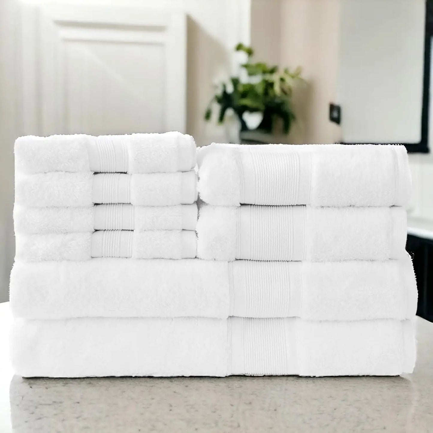 100% Cotton 8 Piece Bathroom Towel Set