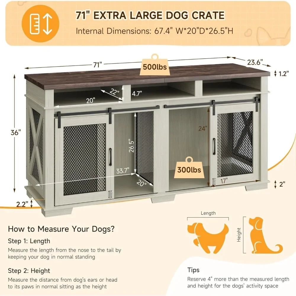 71" Dog Kennel Furniture