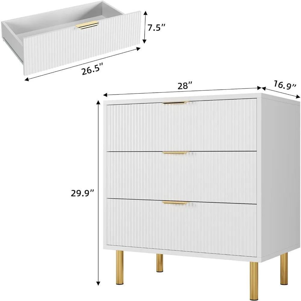 Wood Dresser With Metal Legs