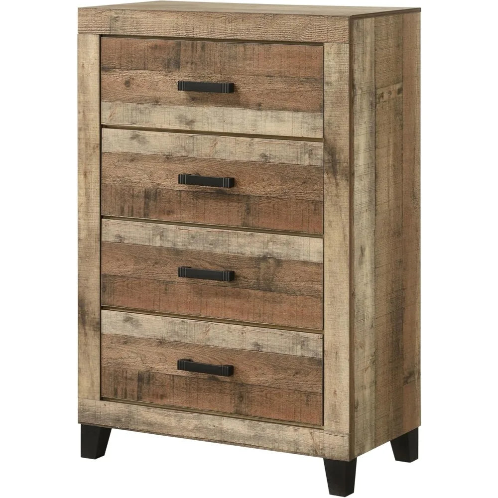 6-Piece Antique Natural Queen Bedroom Set