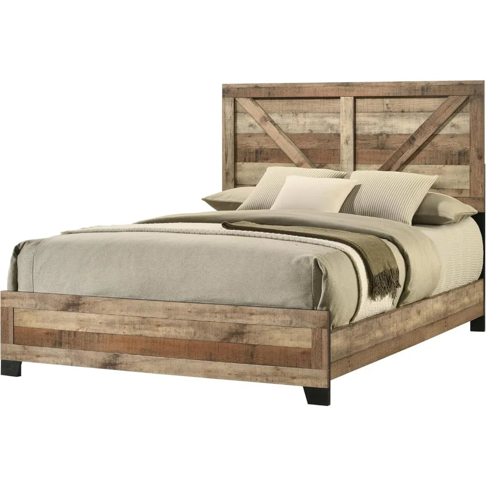 6-Piece Antique Natural Queen Bedroom Set
