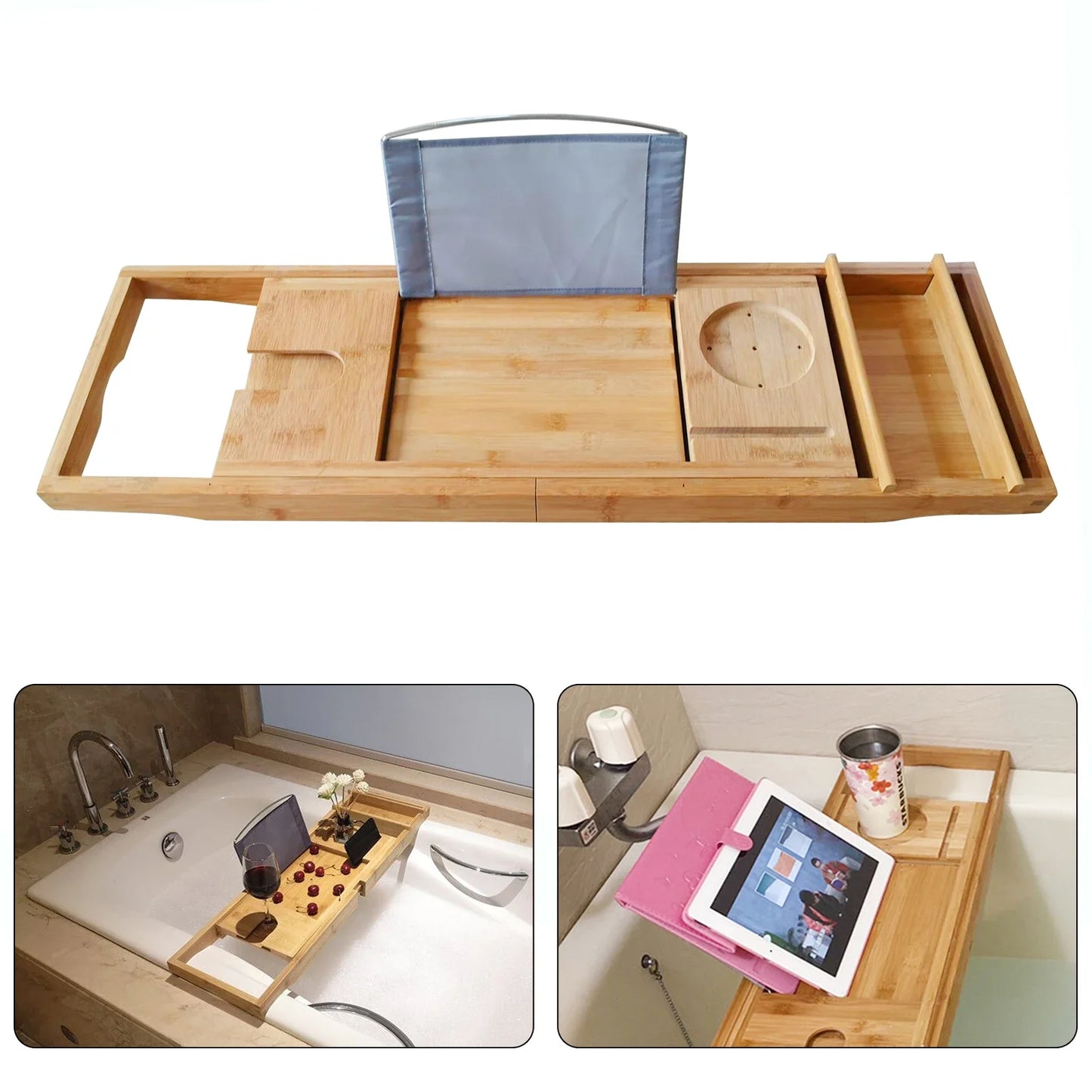 Expandable Bamboo Bath Tray