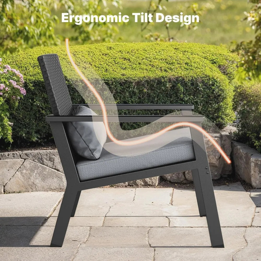 4-Piece Outdoor Wicker Patio Furniture Set