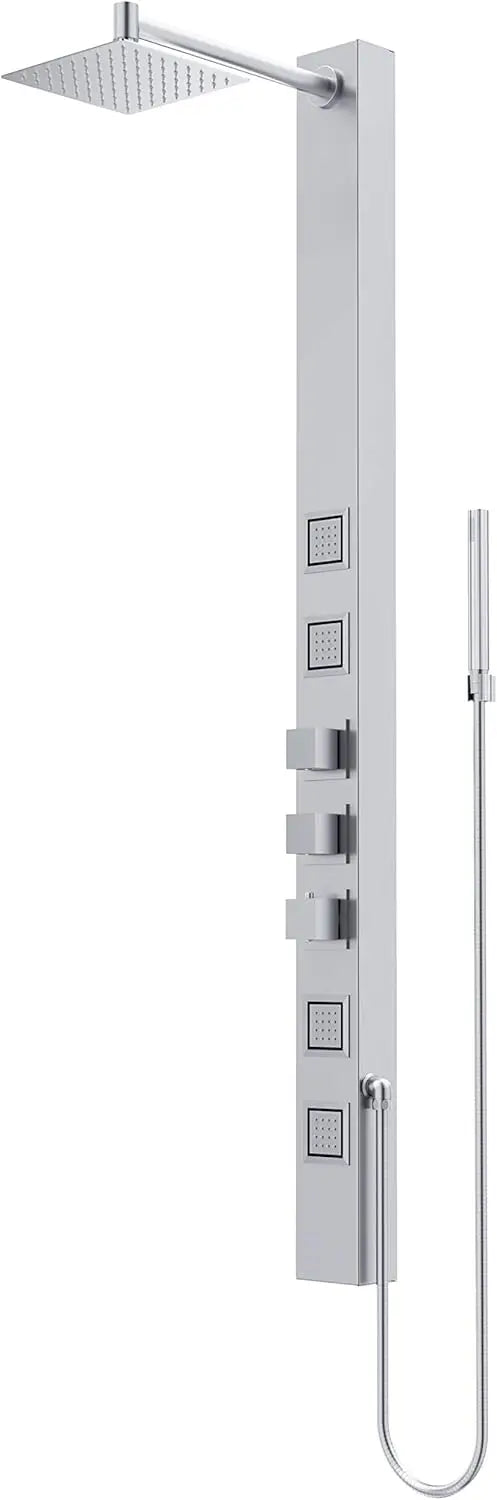 20"x58" Jet Stainless Steel Shower Panel