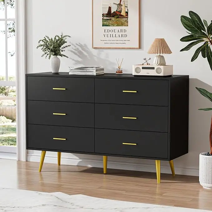 6 Drawer Wood Dresser