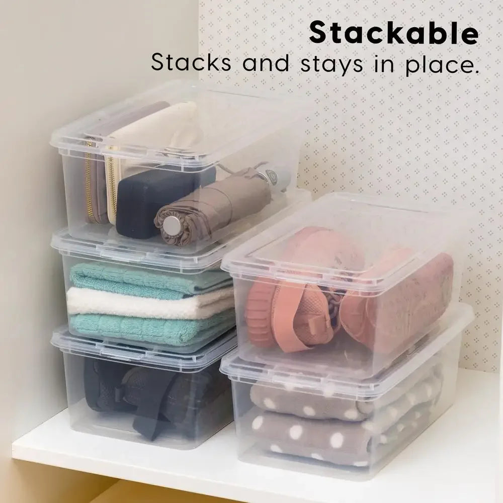 20 Pack Clear Stackable Storage Bins
