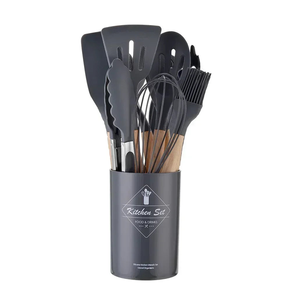 12PCS Silicone Kitchen Cookware Utensils
