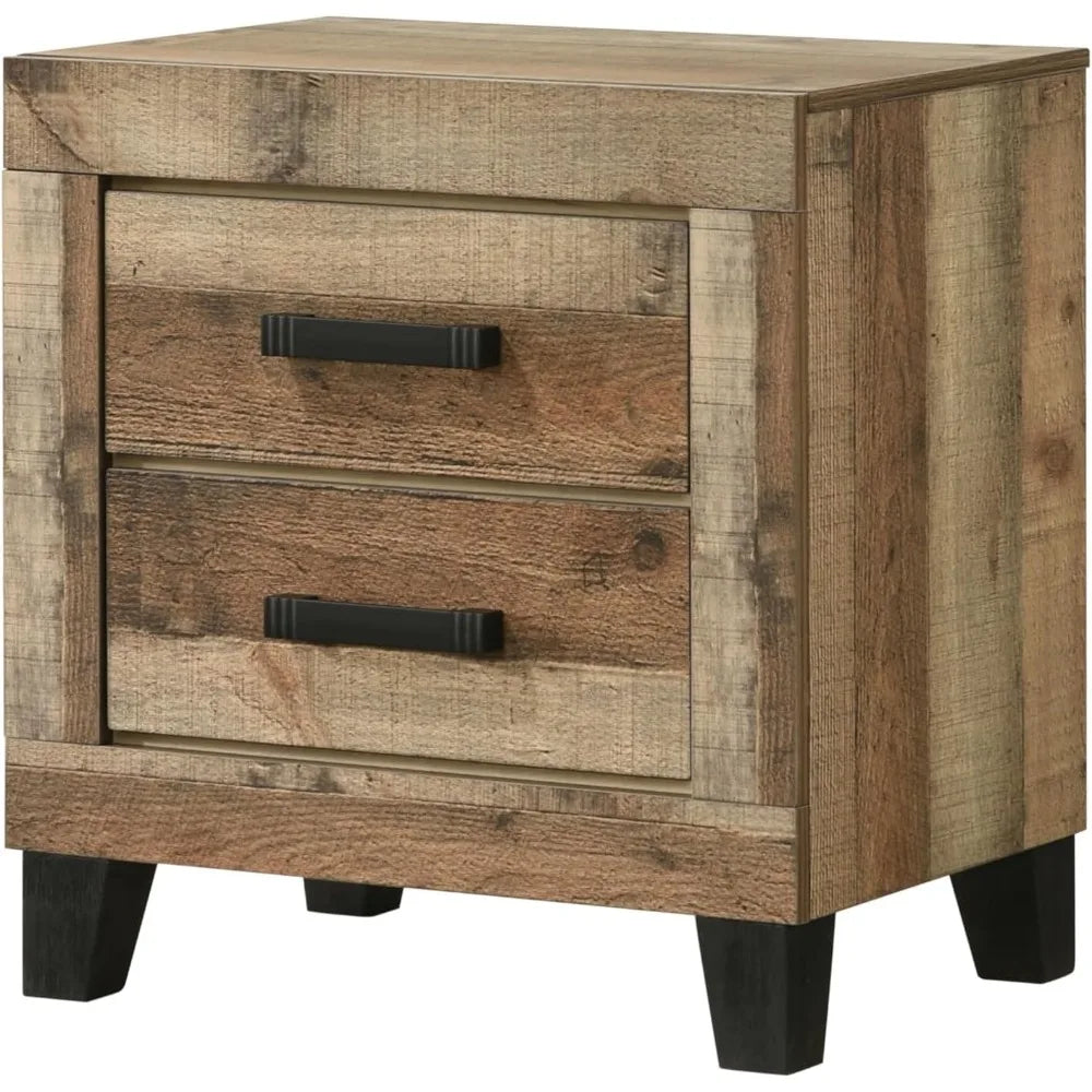 6-Piece Antique Natural Queen Bedroom Set