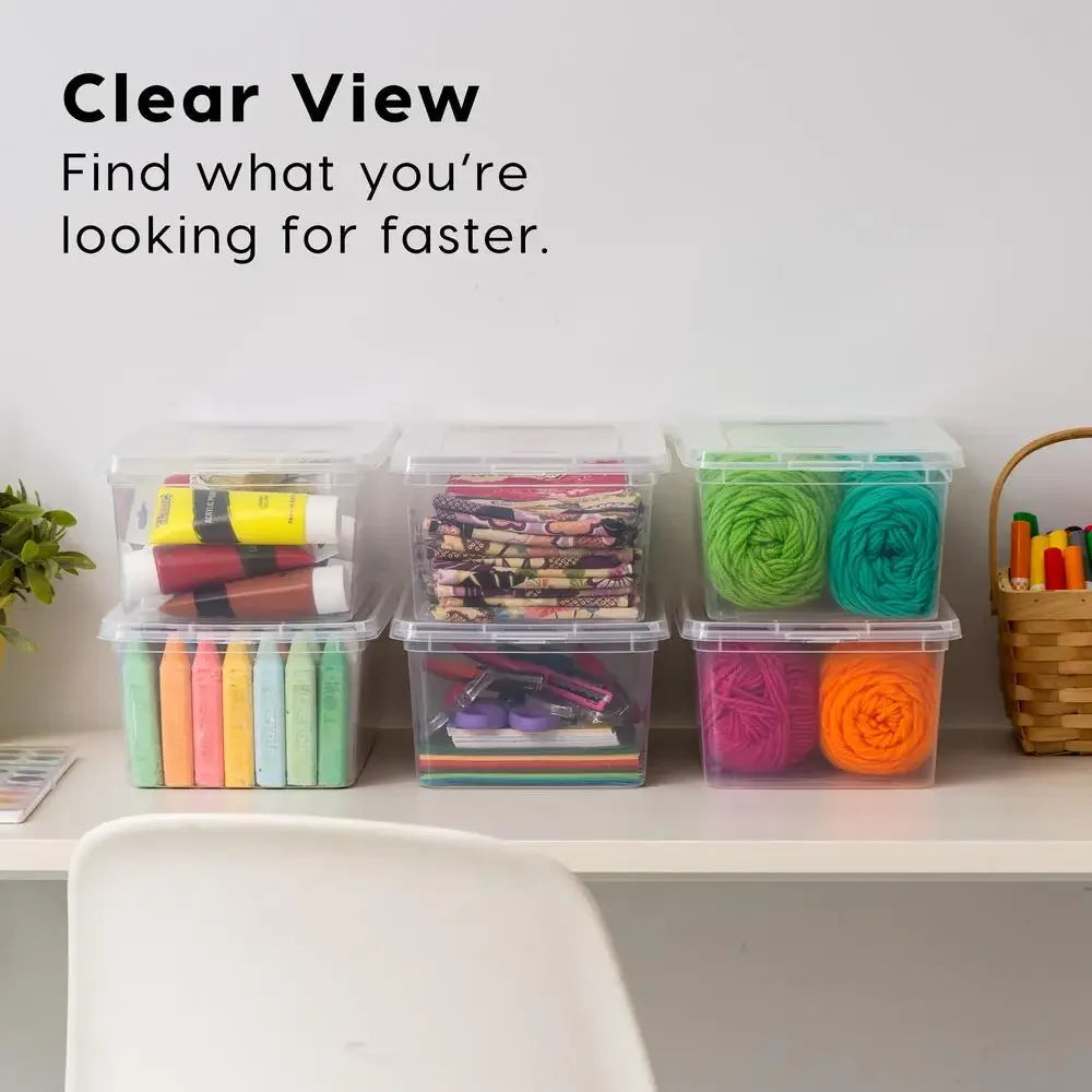 20 Pack Clear Stackable Storage Bins