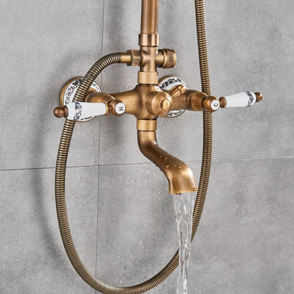 Antique Brass Shower Faucet