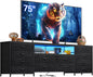 63" Dresser TV Stand With LED Lights