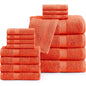 16 Piece 100% Cotton Bath Towel Set