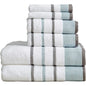 6-Piece Luxury Cotton Striped Towel Set
