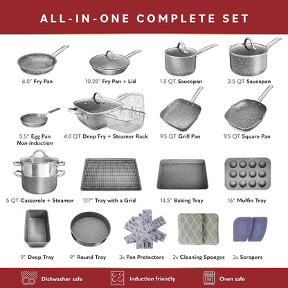 Non Stick Kitchen Cookware Set
