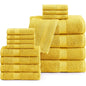 16 Piece 100% Cotton Bath Towel Set