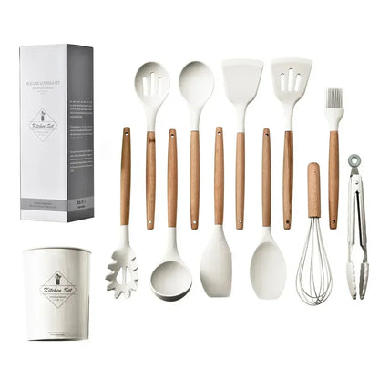 12PCS Silicone Kitchen Cookware Utensils