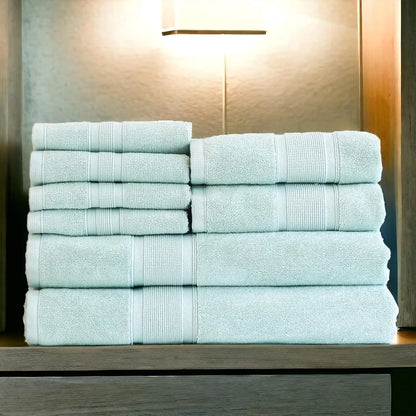 100% Cotton 8 Piece Bathroom Towel Set