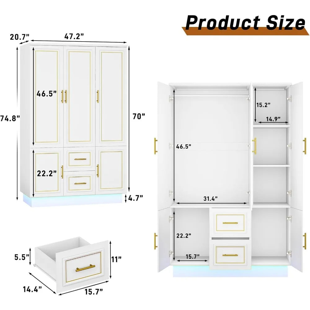 Modern Closet Wardrobe Armoire