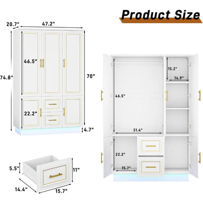 Modern Closet Wardrobe Armoire