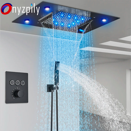 LED Thermostatic Modern Ceiling Shower