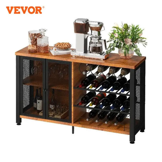 Industrial Wine Bar Cabinet Table