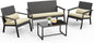 4-Piece Outdoor Wicker Patio Furniture Set
