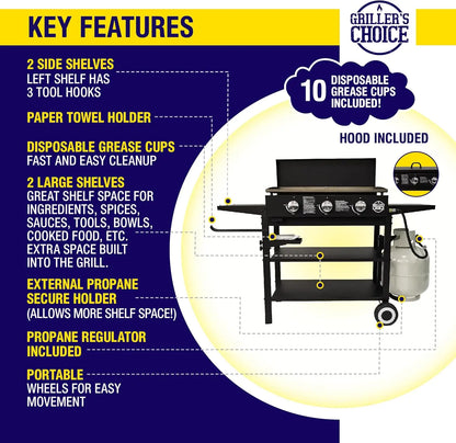 Outdoor Griddle Propane Grill