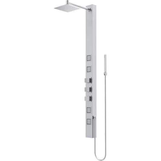 20"x58" Jet Stainless Steel Shower Panel