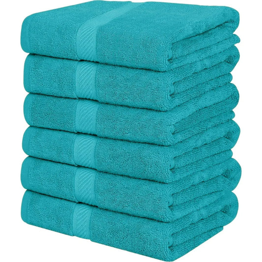 100% Cotton 6 Pack Bath Towel Set