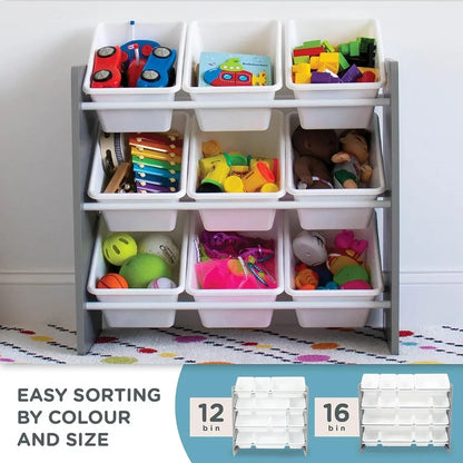 Grey & White Toy Organizer