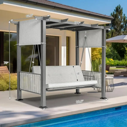 3-Seat Patio Swing Chair